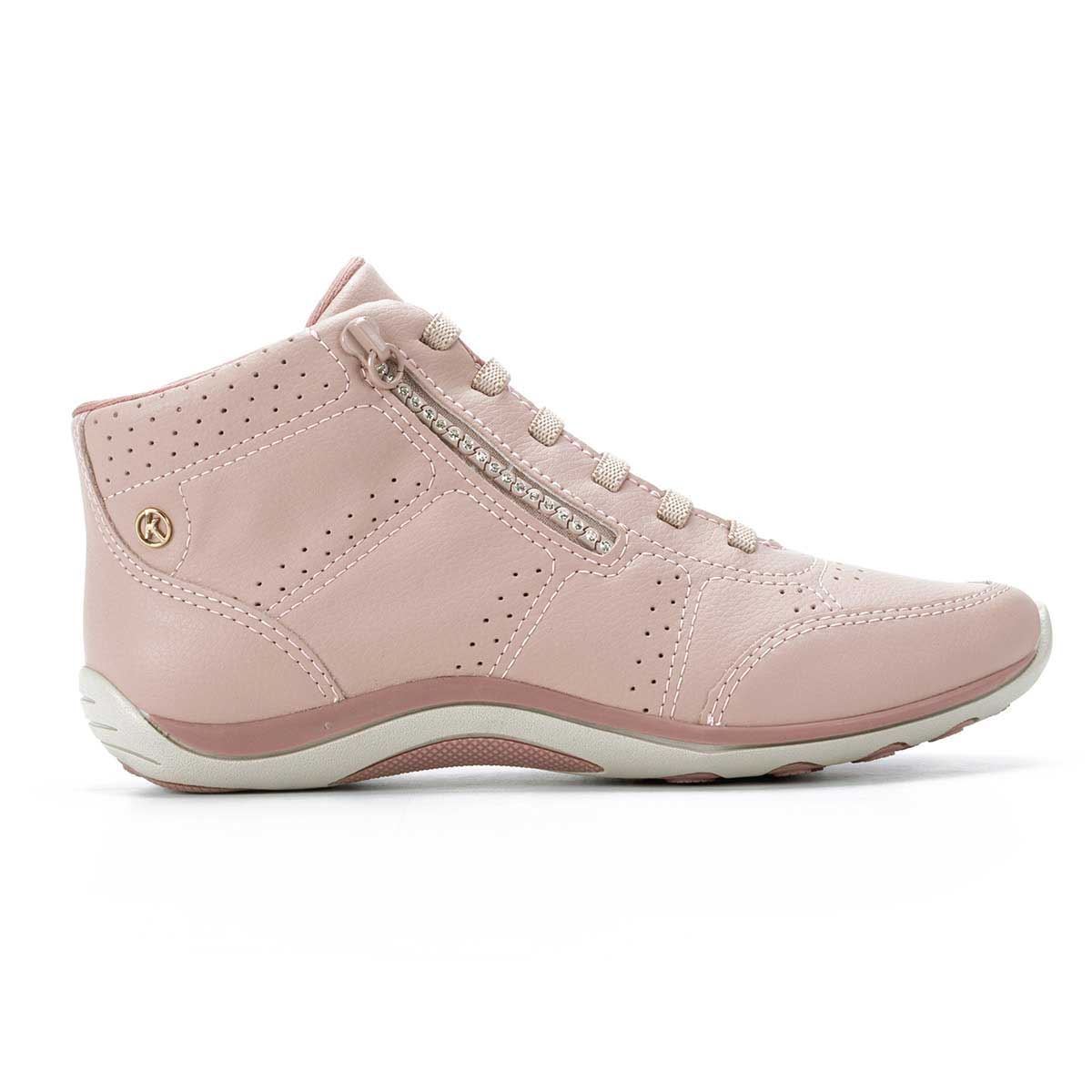 Tenis cano alto rosa hot sale feminino