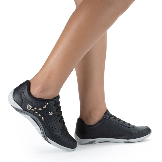 Tênis Kolosh Calce Fácil com Zíper Preto  Dakota loja online de calçados -  Acesse já!