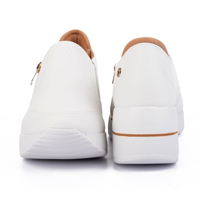 Tênis Kolosh Slip On Anabela Bege